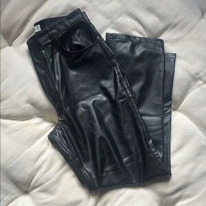 Abercrombie Black Faux Leather Pants